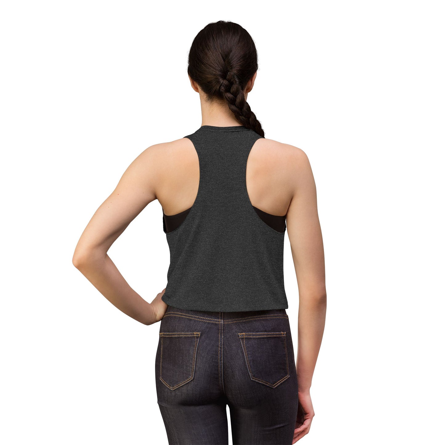 Palm Tree Sun Foil Crop Top — Tropical Gold Beach Tank